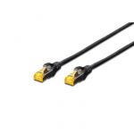 Digitus CAT 6A S-FTP patch cable, Cu, LSZH AWG 26/7, length 0.25 m, color black - DK-1644-A-0025/BL