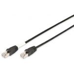 Digitus CAT 6 S-FTP outdoor patch cable, Cu, PE AWG 27/7, length 10 m, black sheath color - DK-1644-100/BL-OD