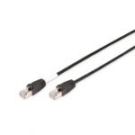 Digitus CAT 6 S-FTP outdoor patch cable, Cu, PE AWG 27/7, length 2 m, black sheath color - DK-1644-020/BL-OD