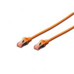 Digitus CAT 6 S-FTP patch cable, Cu, LSZH AWG 27/7, length 0.5 m, color orange - DK-1644-005/OR
