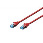 Digitus CAT 5e SF-UTP patch cable, PVC AWG 26/7, length 2 m, color red - DK-1532-020/R