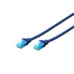 Digitus CAT 5e U-UTP patch cable, PVC AWG 26/7, length 10 m, color blue - DK-1512-100/B