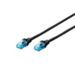 Digitus CAT 5e U-UTP patch cable, PVC AWG 26/7, length 5 m, color black - DK-1512-050/BL