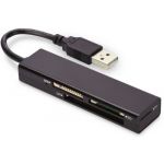 Ednet USB 2.0 Card reader, 4-port Supports MS,SD,T-flash,CF formats Black - 85241