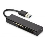 Ednet USB 3.0 Card reader, 4-port Supports MS,SD,T-flash,CF formats Black - 85240