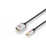 Ednet USB 2.0 adapter cable, OTG, type micro B - A M/F, 0.3m, High Speed, micro B reversible, gold, bl - 84150