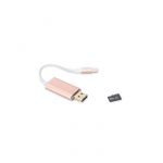 Ednet Smart Memory with App, rose gold Storage Extension for iPhone, iPad, MicroSD card up to 256GB,iOS 7.1 and higher - 31522