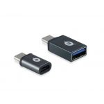 Conceptronic Adaptador USB-C a USB-A + USB-C a Micro USB 2x Un
