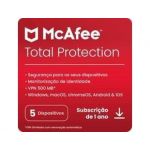 Mcafee Software Total Protection (5 Dispositivos 1 ano PC, Mac, Smartphone e Tablet Formato Digital)