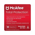Mcafee Software Total Protection (10 Dispositivos 1 ano PC, Mac, Smartphone e Tablet Formato Digital)