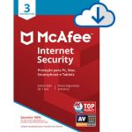 Mcafee Software Internet Security (3 Dispositivos 1 Ano PC, Mac, Smartphone e Tablets Formato Digital)