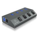 ICY BOX IB-HUB 1405 silver 4x USB-A 3.2 (5 Gbit/s) - 60153