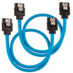 Corsair Cabo Premium Sleeved Sata Data Cable Set With Straight Connectors Blue 30cm - CC-8900251