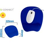 Q-connect Tapete para Rato com Apoio de Pulsos Ergonomica de Gel Azul