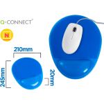 Q-connect Tapete para Rato com Apoio de Pulsos de Gel e Pvc Azul