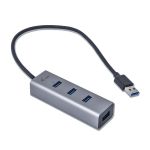 I-Tec Hub USB A 3.0 - 4x USB A 3.0 (Cinzento) - U3HUBMETAL403