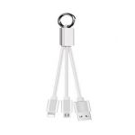 Biwond Cabo USB P/ Micro USB + Lightning 8 Pinos (prateado) - 51942