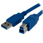 Startech Cabo USB A Macho - USB B Macho (1 m) Azul - USB3SAB1M