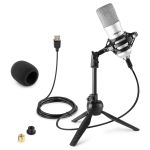 Vonyx Microfone Condensador usb de Estúdio (CM300S) Titânio - 173.508