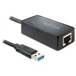 DeLOCK Placa Rede USB3.0 Adapter para Gigabit-lan, Lan-adapter Black | - 62121