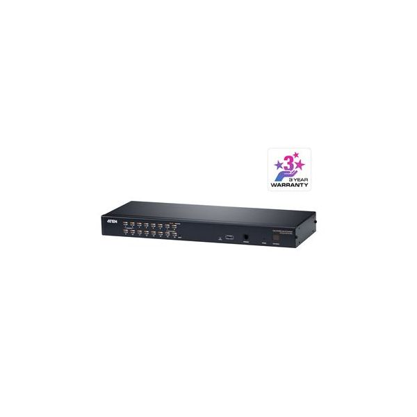 16 puertos Conmutador KVM Black KH1516AI-AX-G | Kuantokusta