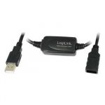 Logilink 20M USB 2.0 - USB 2.0 M/F cabo USB USB A Preto