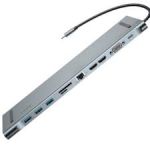 Baseus Hub USB Tipo-C para USB 3.0/ HDMI/ RJ-45/3.5mm/SD/Micro-SD/USB-C Cinzento