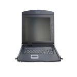 Digitus Modularized 43,2cm (17") TFT console with 16 port CAT 5 KVM, US keyboard, RAL 9005 bk
