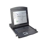 Digitus Modularized 43,2cm (17") TFT console with 8 port CAT 5 KVM, US keyboard, RAL 9005 black