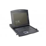 Digitus Modularized 43,2cm (17") TFT console with 8 port CAT 5 KVM, RU keyboard, RAL 9005 black
