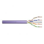 Digitus Cabo CAT 6 U-UTP installation cable, 250 MHz Eca (EN 50575), AWG 23/1, 500 m drum, sx, purple