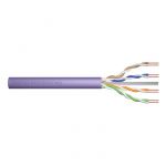 Digitus Cabo CAT 6 U-UTP installation cable, 250 MHz, AWG 23/1 Dca (LSZH-1), 305 m paper box, simplex, purple