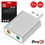 Prok Adaptador Placa Som Usb 7.1 C/ 2 Fichas Jack USBAUD71C