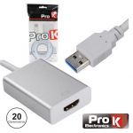 ProK Electronics Adaptador Usb3.0 / Hdmi - PK-USBHDMI