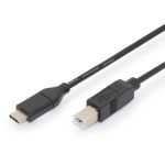 Digitus Cabo usb Type-c Connection Cable, Type C To B m/m, 1.8m, 3A, 480MB, 2.0 Version, Bl - AK-300150-018-S