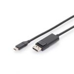 Digitus Cabo usb Type-c Adapter Cable, Type-c To Dp m/m, 2.0m, 4K/60Hz, 32,4 gb, Ce, Bl, Gold - AK-300333-020-S