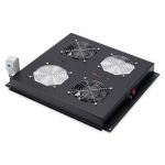 Digitus Roof Vent. Unit, Unique Network And Dynamic Basic 2 Fans, Thermostat, Switch, Black (ral 9005) - DN-19 FAN-2-B-N