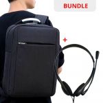 Lifetech Mochila Backpack Fashion Black 15.6" + Headset C/ Mic Lf-301