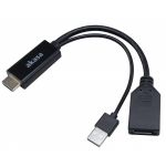 Adaptador HDMI Macho > Displayport Fêmea / USB Macho