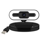 Avizar Webcam usb 1080P hd Grande Angular Iluminação led Microfone Rotativo Black - WC-A55