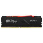 Memória RAM Kingston 16GB Fury Beast RGB DDR4 3200MHz CL16 - KF432C16BBA/16