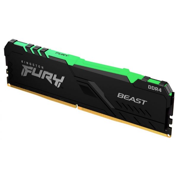 Memória RAM Kingston 16GB Fury Beast RGB DDR4 3200MHz CL16 - KF432C16BBA/16