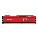 Memória RAM Kingston 8GB Fury Beast (2x4GB) DDR3 1600MHz C10 - KF316C10BRK2/8