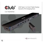 Club3D ChargingDock USB-C 3.2 Para 7xUSB DP HDMI LAN Audio 100W - CSV-1564W100