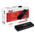 Club3D 4K Dockingstation USB3 > 3xUSB3 HDMI DP DVI Preto - CSV-3103D