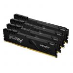 Memória RAM Kingston 64GB Fury Beast Black (4x 16GB) 3200Mhz DDR4 CL16 2Rx8 - KF432C16BB1K4/64