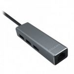 Aisens Hub USB 3.2 Para 3 USB + RJ45 15cm Grey