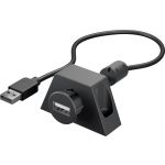 Goobay Cabo de extensão USB 2.0 de alta velocidade com suporte de montagem 2 metros preto - WE-93351