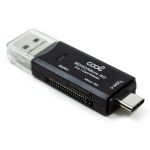 Cool Leitor Cartão de Memória 3 em 1 tipo C/Micro USB/USB