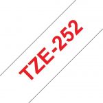 Fita Laminada Brother TZE-252 Vermelho/Branco Compativel